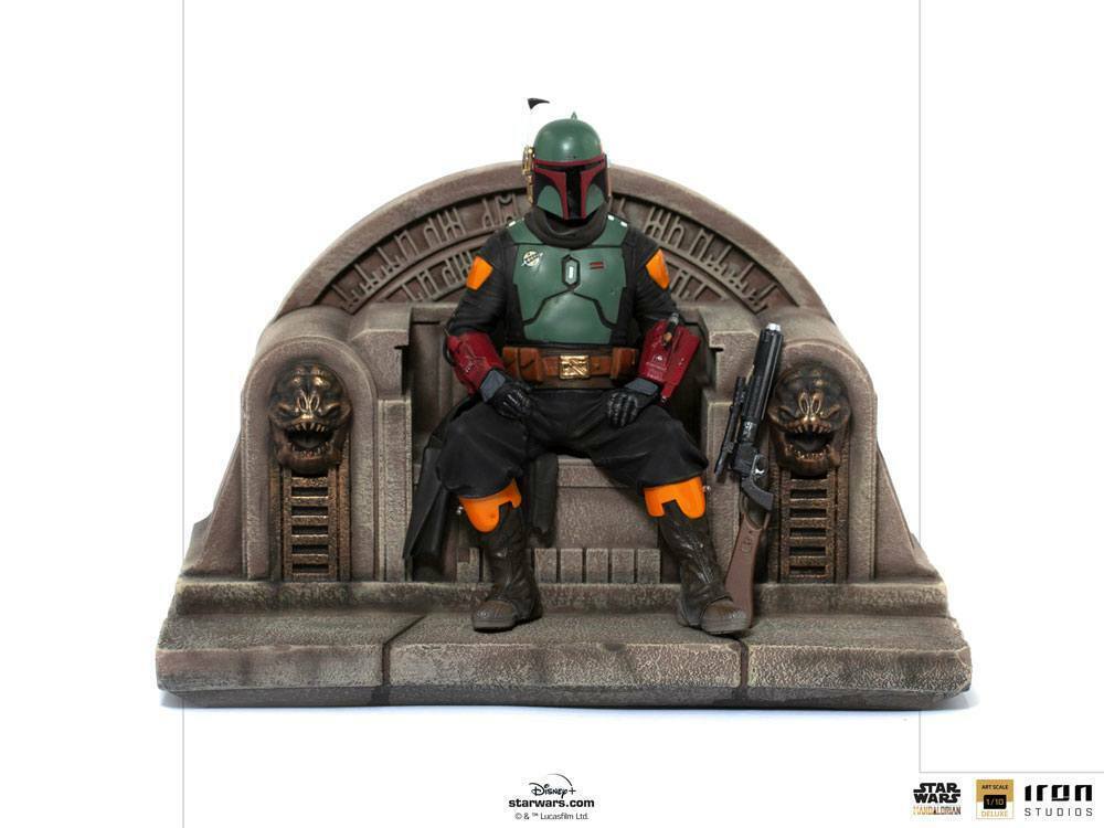 STAR WARS - The Mandalorian - Boba Fett on Throne 1/10 Statue Iron Studios