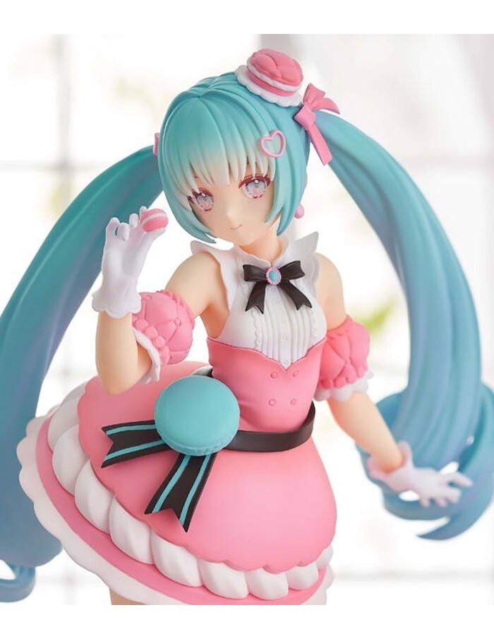 FURYU PVC STATUE HATSUNE MIKU SWEETS SWEETS MACAROON 21 CM FIGURE NEW!!