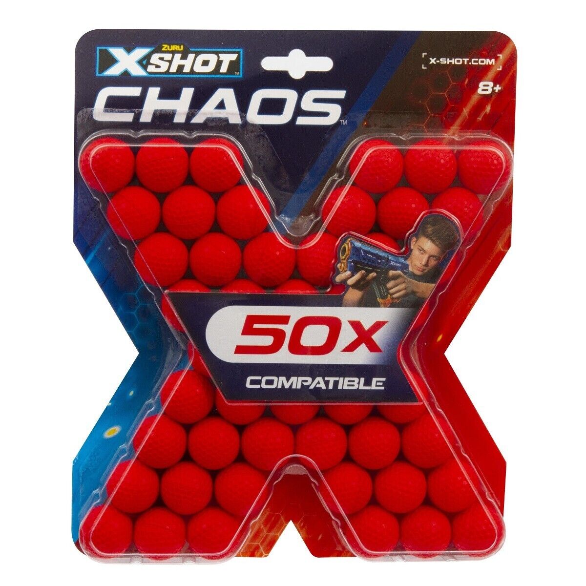 X-shot chaos blister refill ricarica 50 sfere POS210089 -nsg-