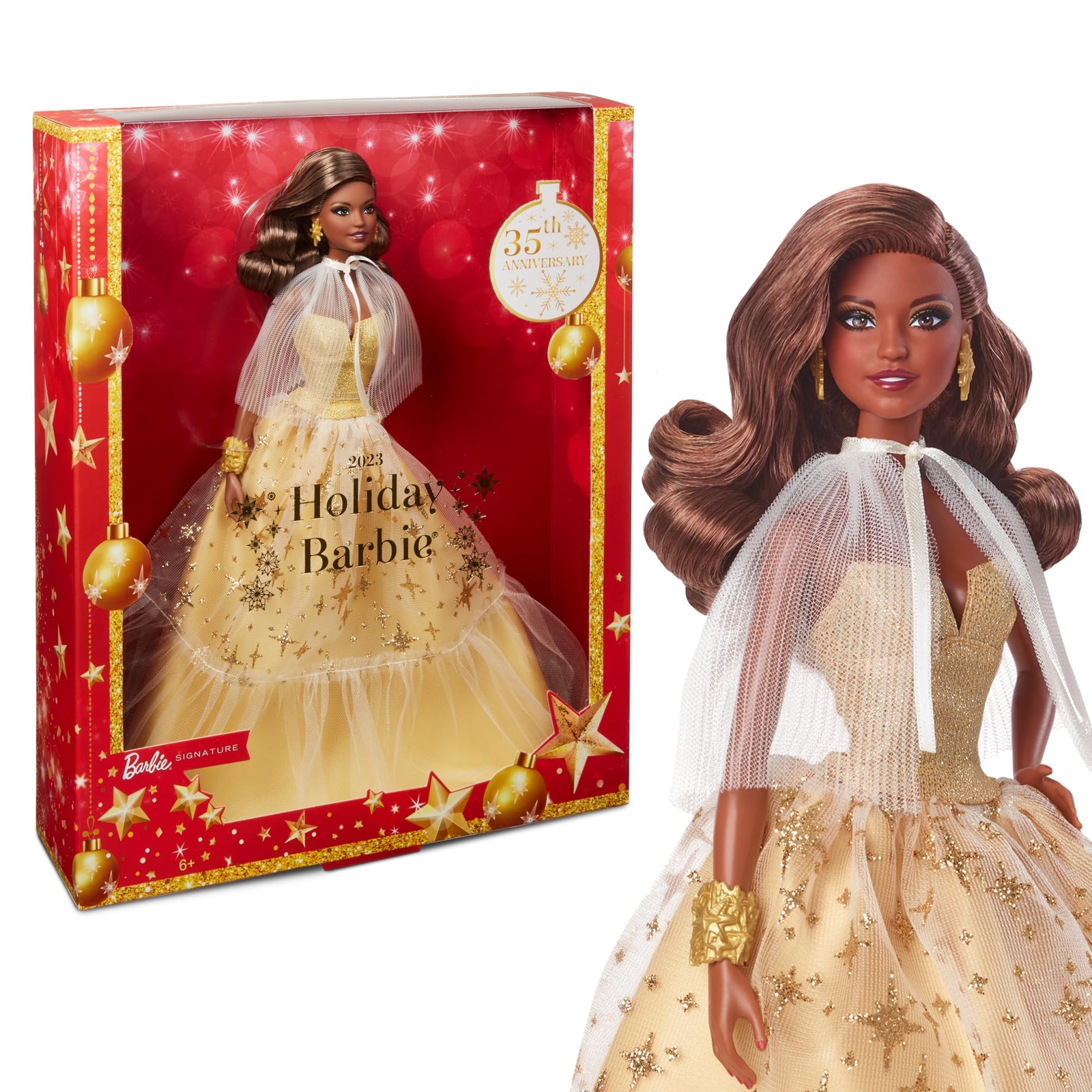 ​2023 Holiday Barbie Doll, Seasonal Collector Gift, Barbie Signature, Golden Gow