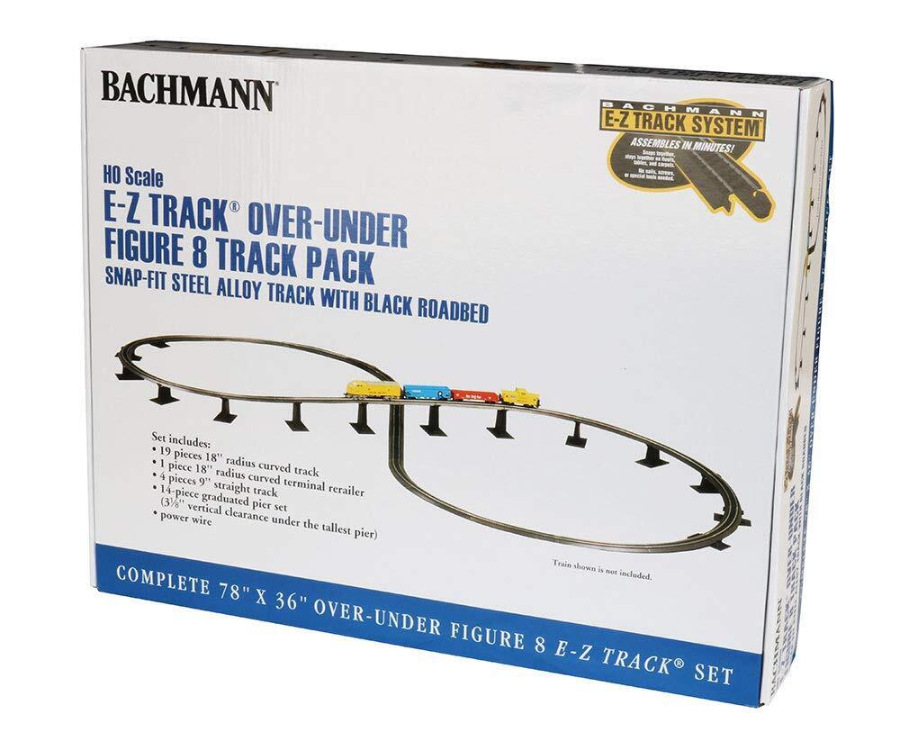 Bachmann Trains 44475 Steel Alloy E-Z Figure 8 Track Pack-HO Scale, Black