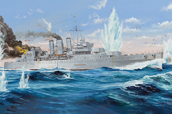 Hms Cornwall 1:700 Plastic Model Kit TRUMPETER