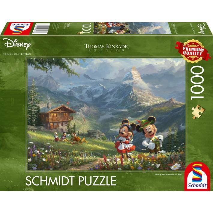 Puzzle T. Kinkade: Disney Mickey & Minnie in the Alps - 1000 pz - Schmidt 59938