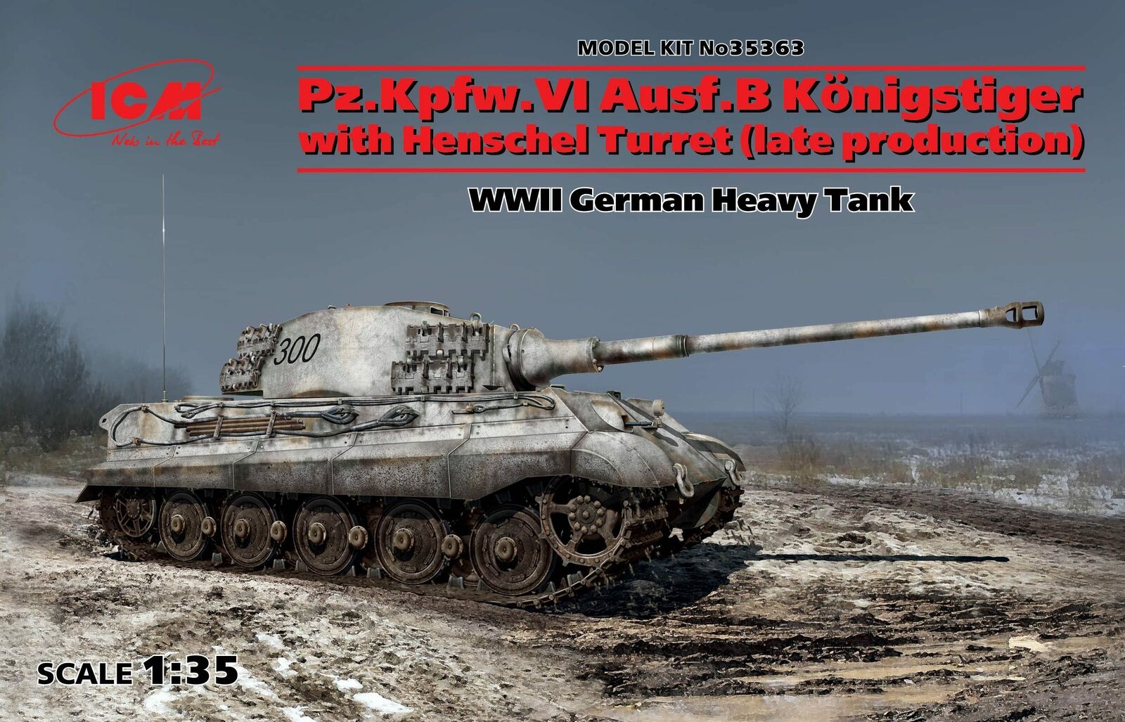Pz.kpfw.vi Ausf.b Konigstiger Henschel Turret Late WWII German Heavy Tank 1:35