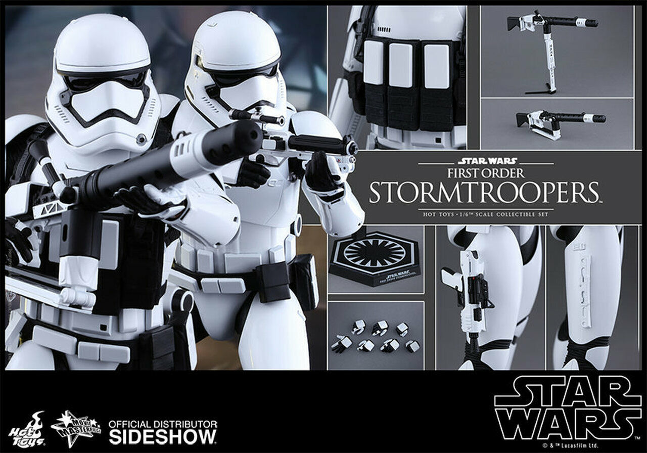STAR WARS First Order Stormtrooper Sixth Scale Action Figure Set Hot Toys MMS319