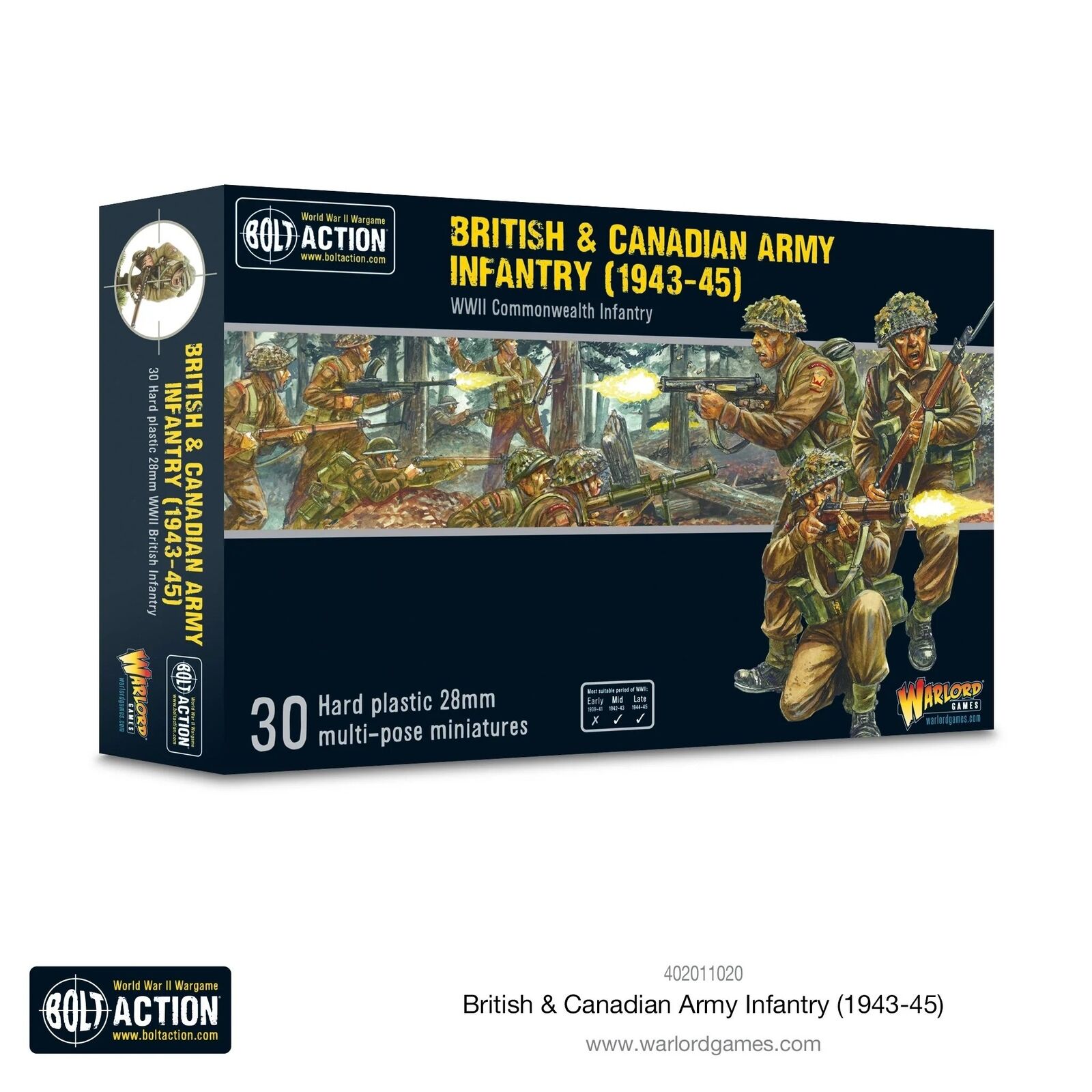 BRITISH & CANADIAN ARMY INFANTRY 1943-45 ww2 commonwealth infantry BOLT ACTION w