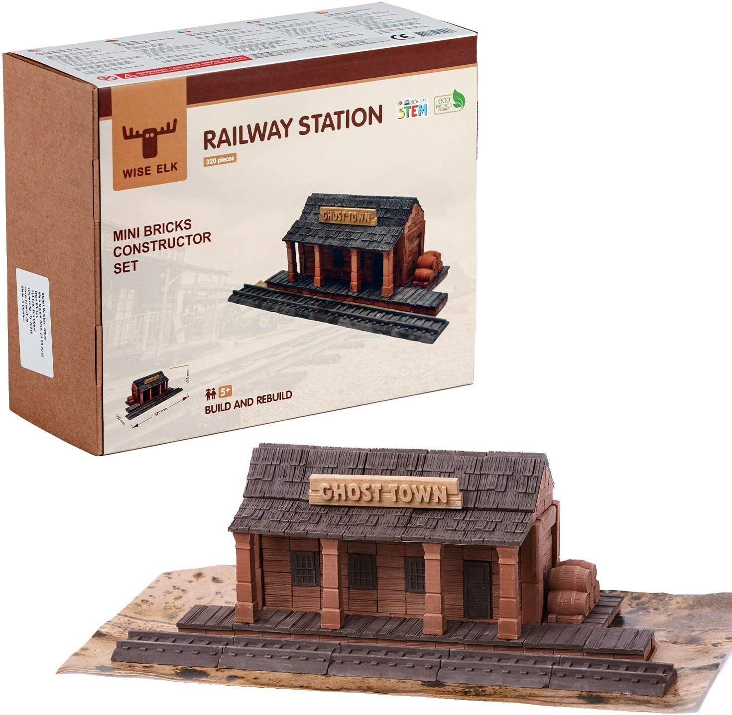 Wise Elk 70538 - Railway Station (Stazione) - Mini Bricks Constructor Set