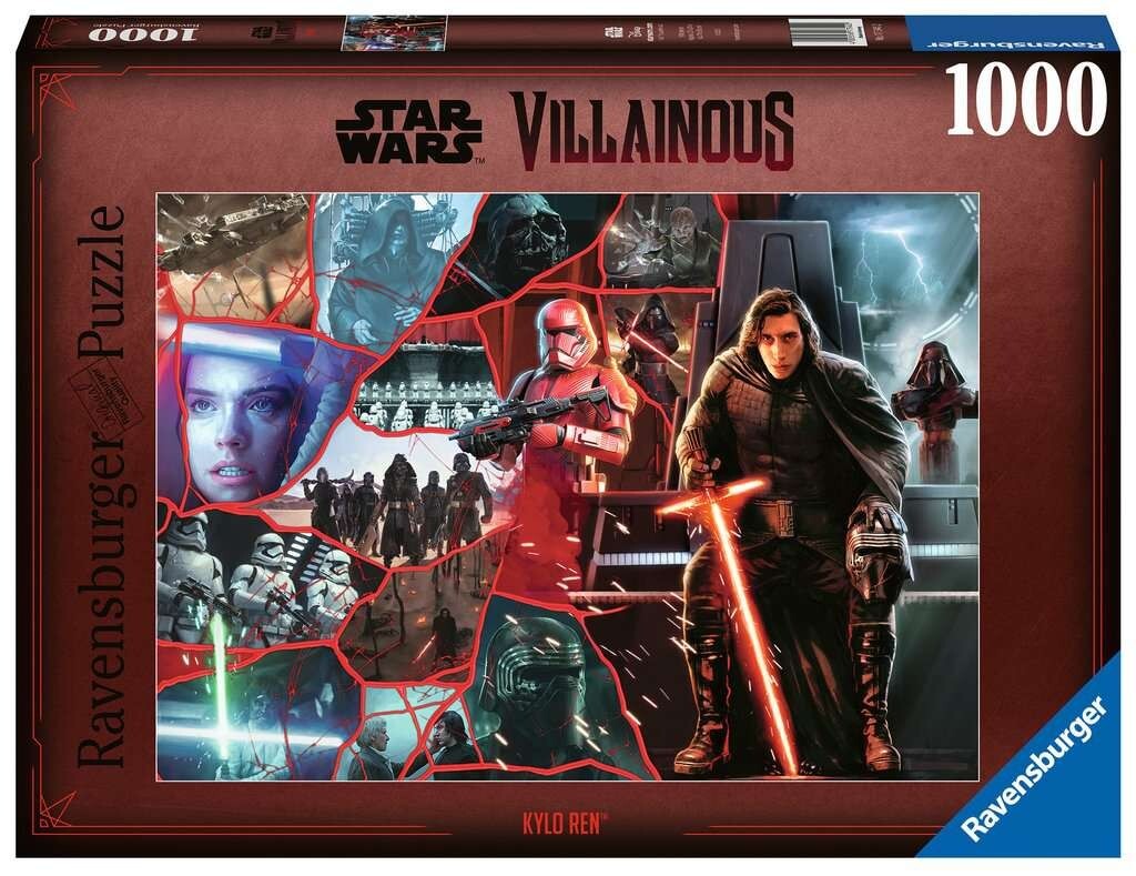 PUZZLE ravensburger 1000 PEZZI di 70 x 50 cm STAR WARS VILLAINOUS disney KYLO RE