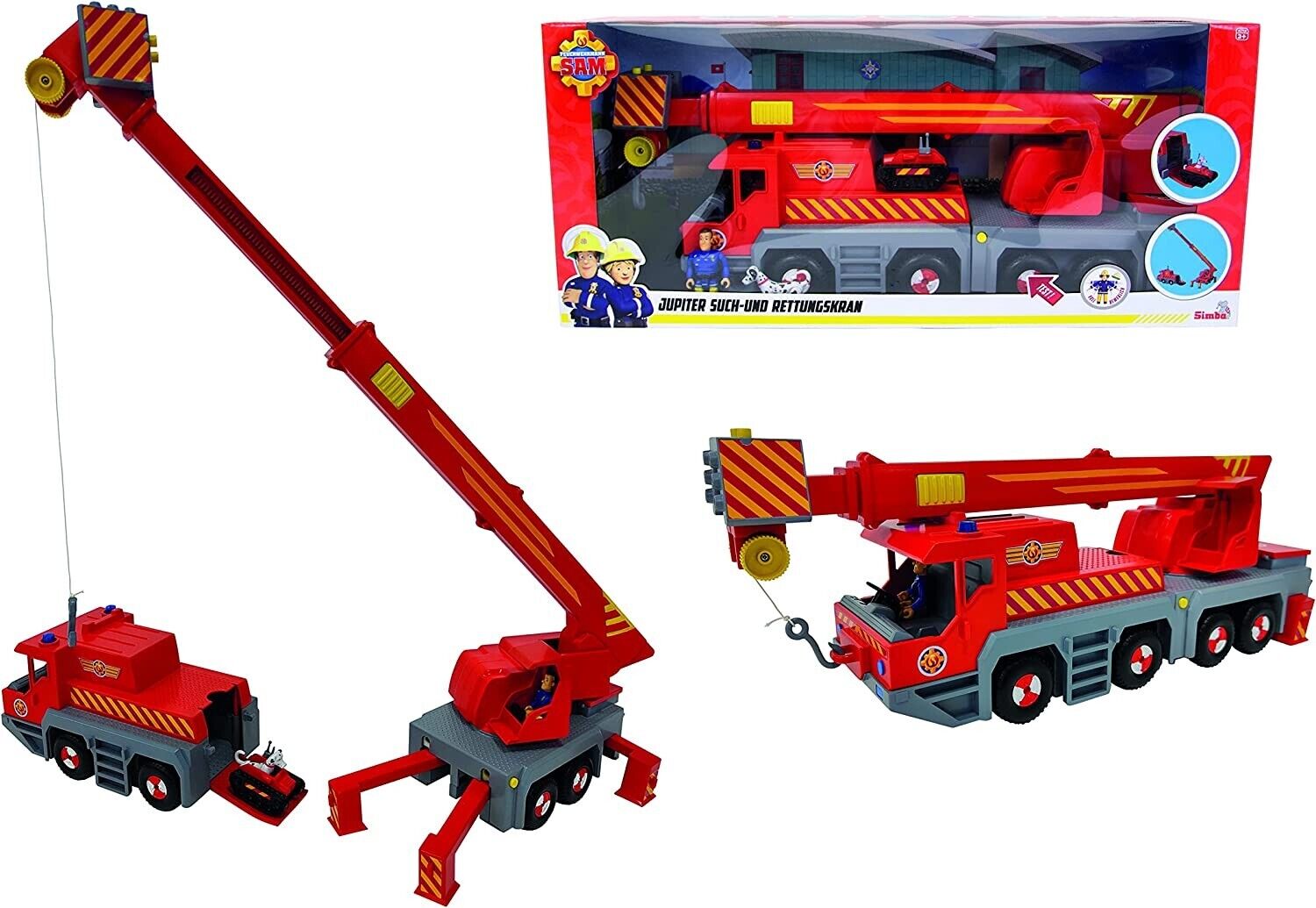 SIMBA Sam Il Pompiere - Jupiter Search e Rescue Crane set, Sam incluso e Radar