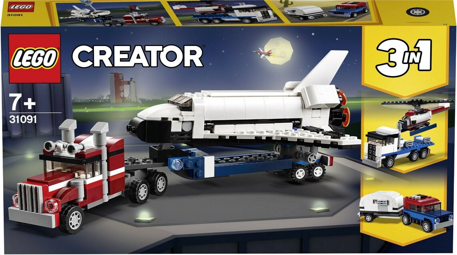 LEGO CREATOR 3 IN 1 - TRASPORTATORE DI SHUTTLE AGE 7+  PCS 341  ART 31091