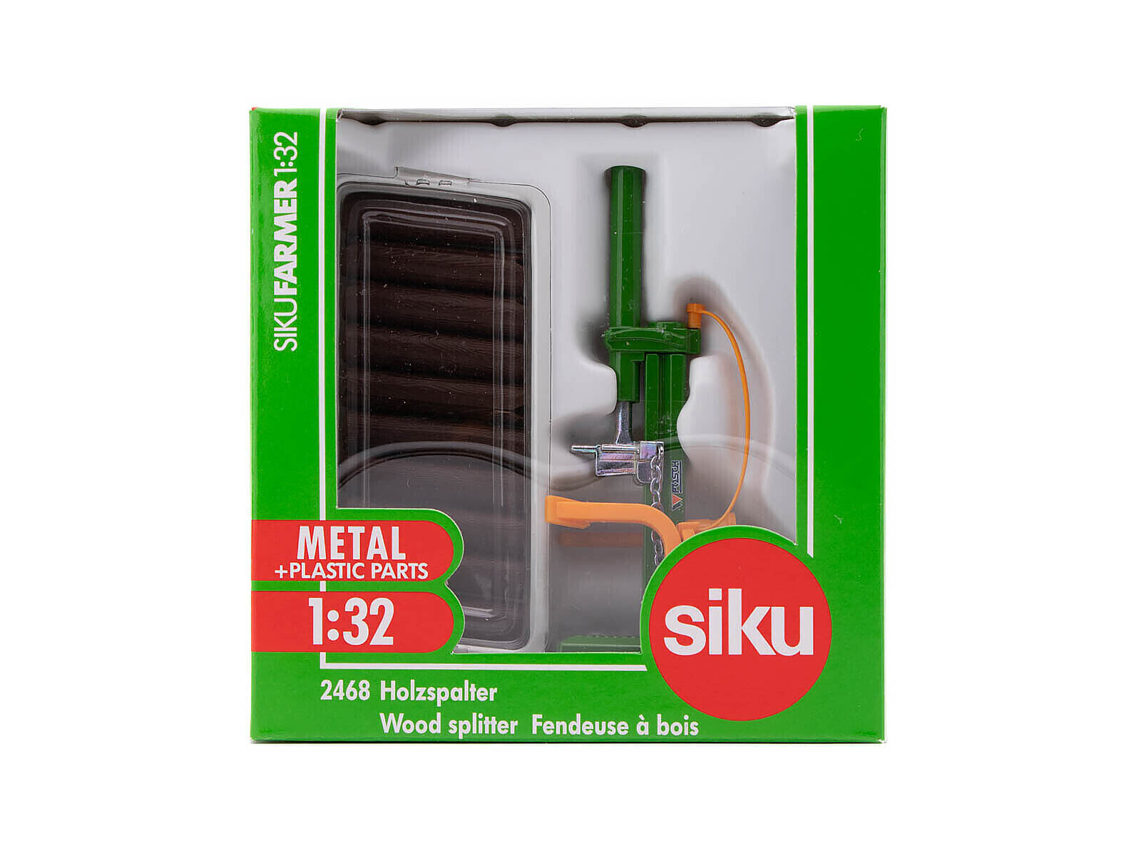 SIKU 1:32 DIE CAST ACCESSORIO TRATTORE SPACCA LEGNA WOOD SPLITTER   ART 2468