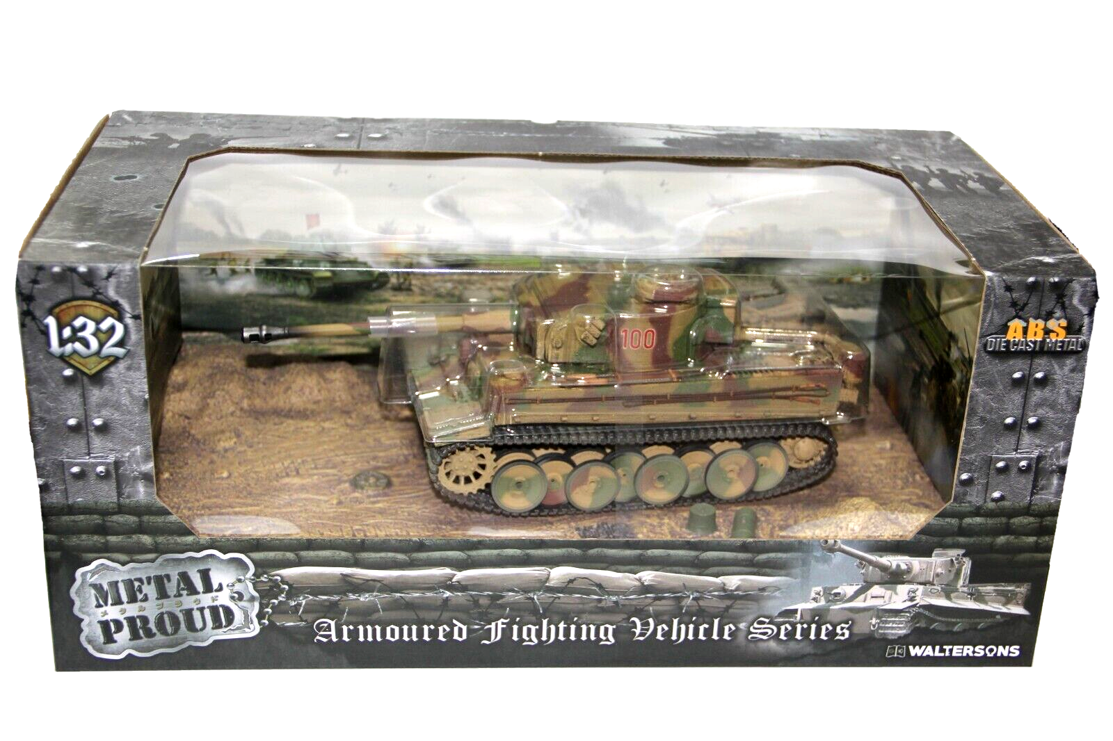 FORCES OF VALOR 1:32 DIE CAST METAL CARRO ARMATO GERMAN TIGER TANK ART 912043C