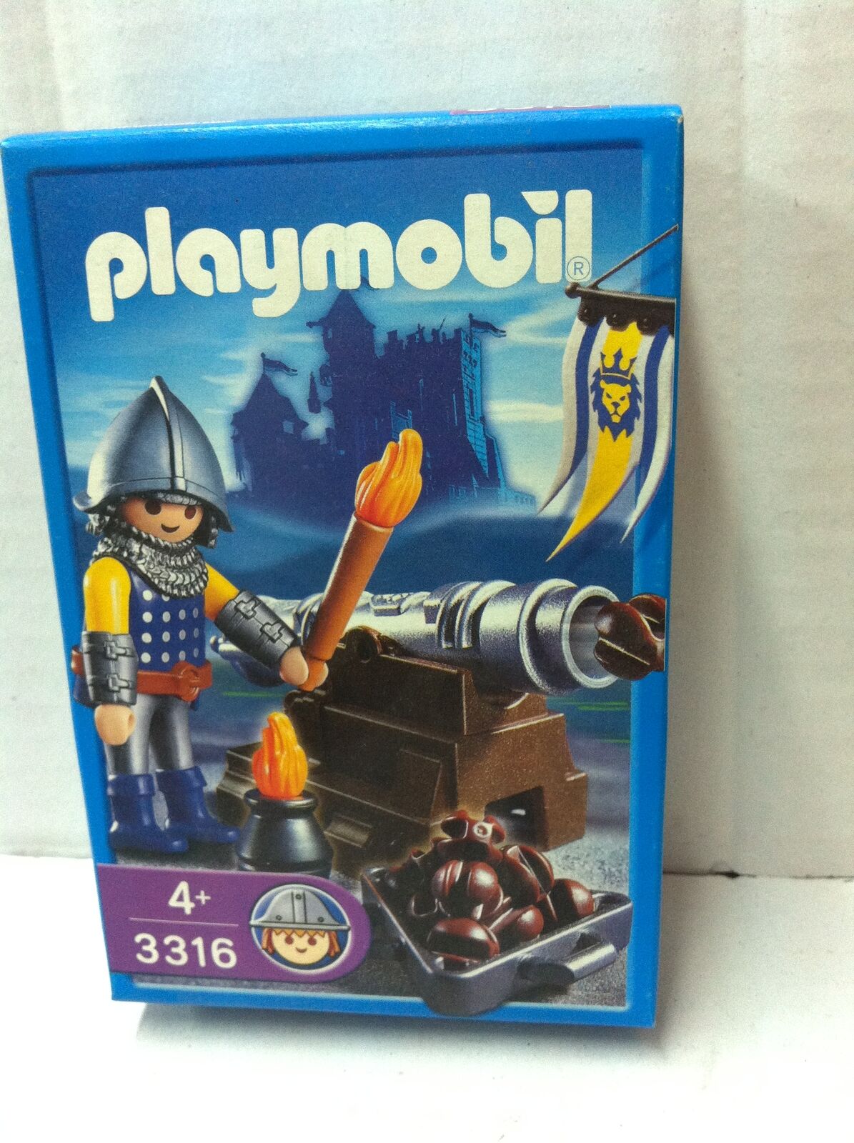 Playmobil Castello 3316 CAVALIERE con CANNONE MIB, 2003