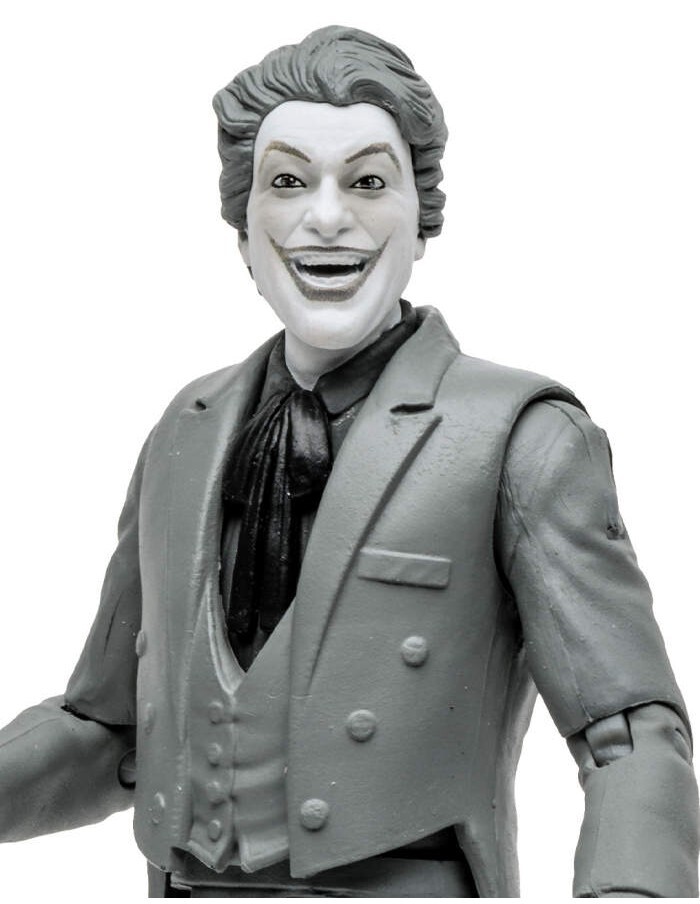 MCFARLANE DC BATMAN TV SERIES 1966 JOKER 15 CM BLACK &amp; WHITE ACTION FIGURE N