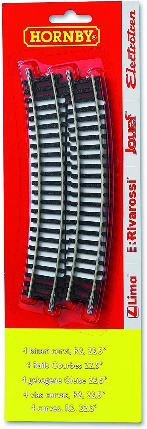Lima Binario Curva 4 pz R22 22°,5 Scala Ho comp. per tutti Trenini 1:87 HT8301