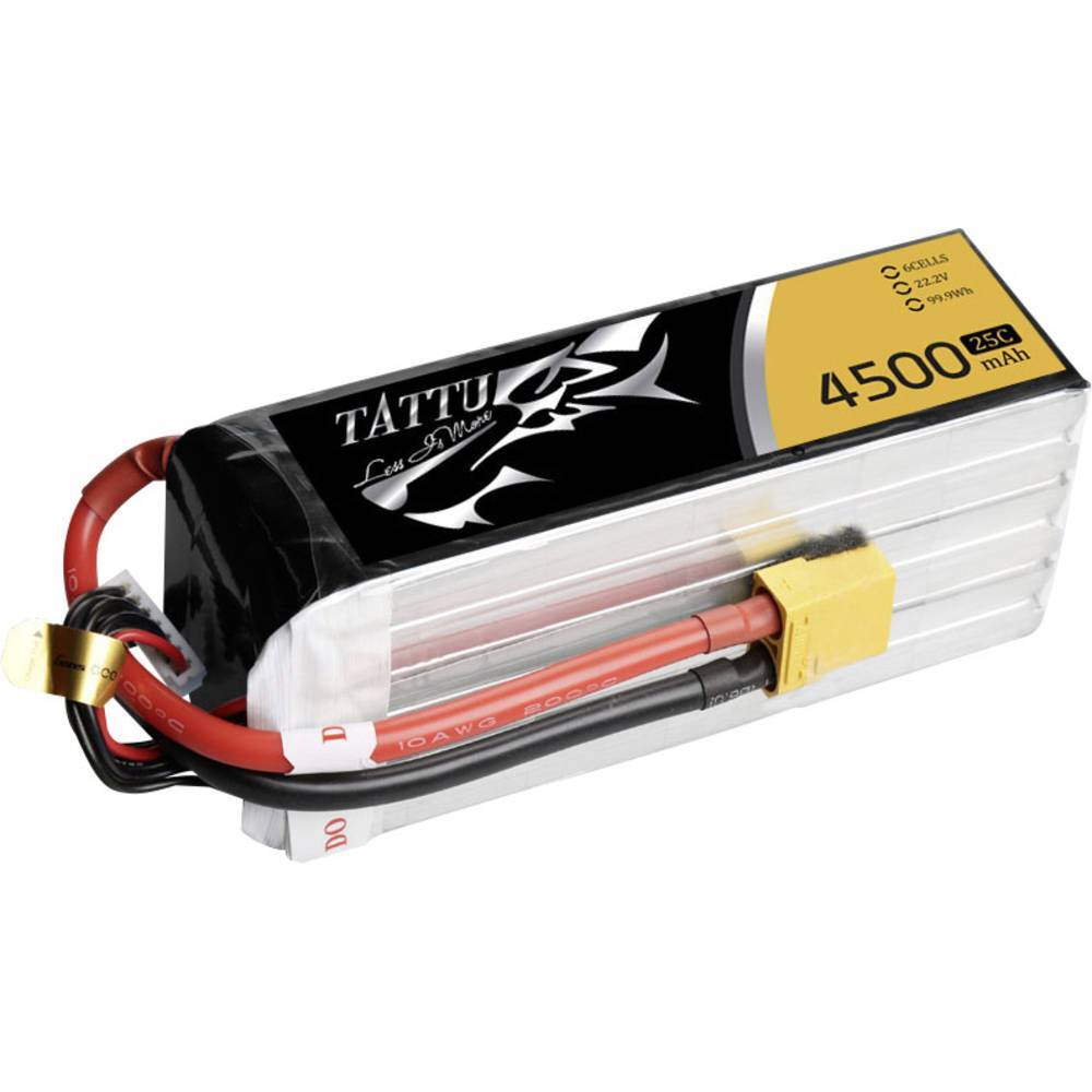 Tattu Batteria ricaricabile LiPo 22.2 V 4500 mAh Numero di celle: 6 25 C