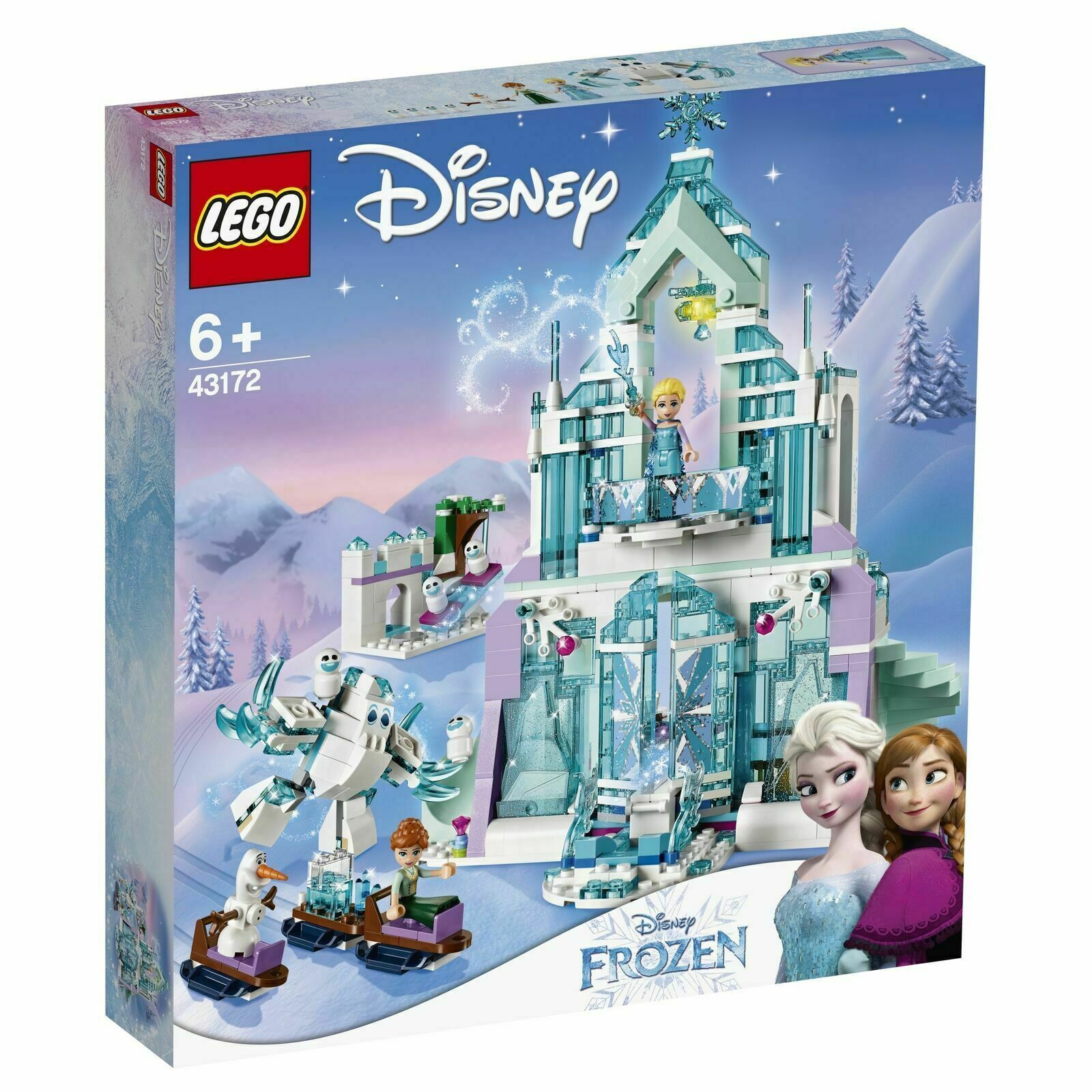 LEGO DISNEY PRINCESS  43172 FROZEN IL MAGICO CASTELLO DI GHIACCIO DI ELSA NUOVO