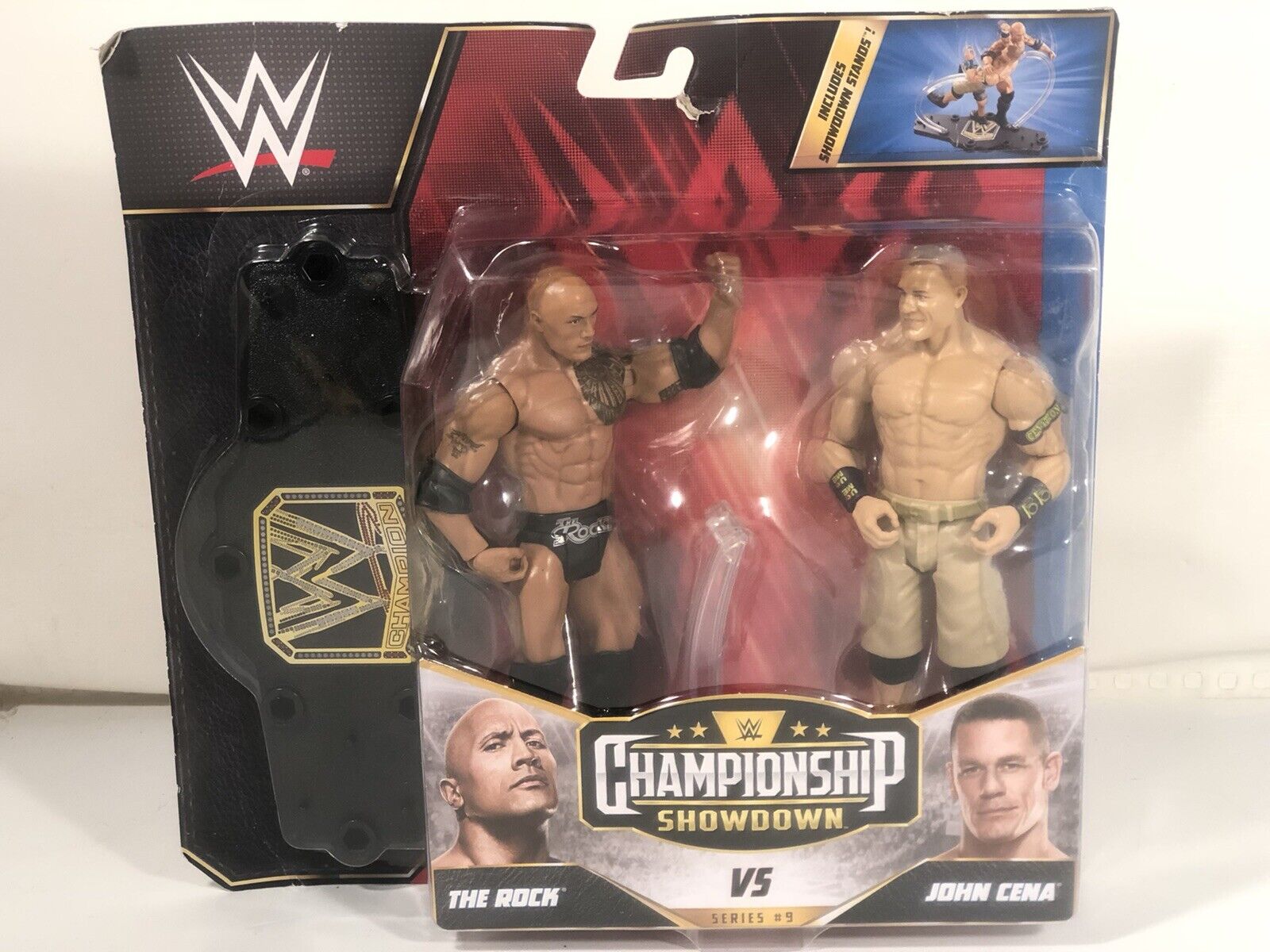 Mattel Wwe Campionato Showdown The Rock Vs John Cena 2 Confezione Action Figure