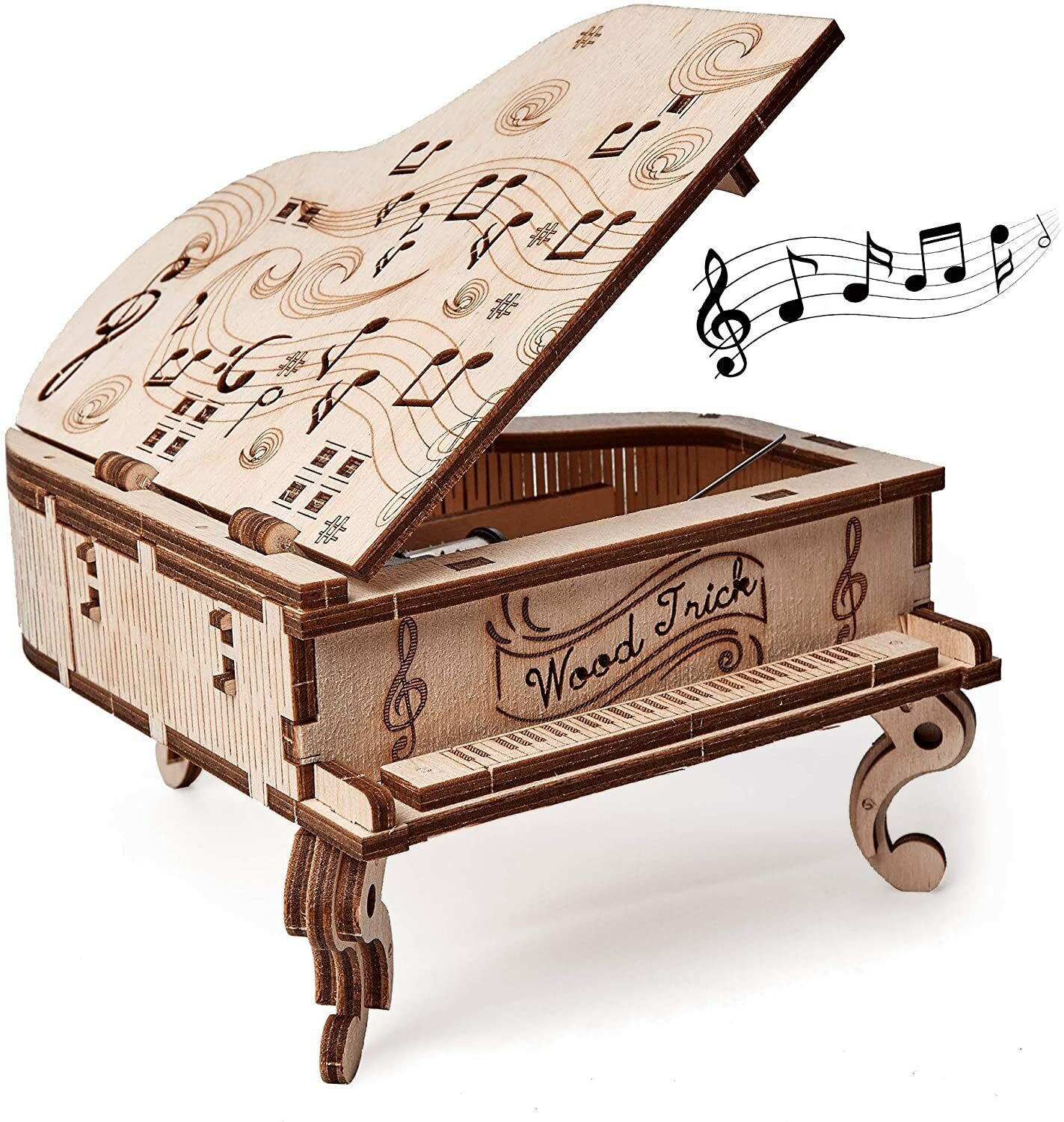 Wood Trick DIY Toy Piano Music Box Moonlight Sonata