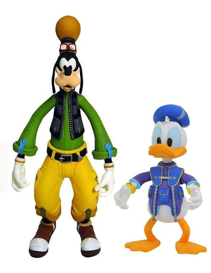 DIAMOND SELECT KINGDOM HEARTS 3 GOOFY &amp; DONALD ACTION FIGURE NEW!