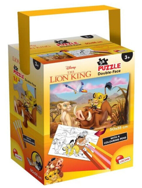Puzzle dwustronne w tubie 24 elementy. Król Lew