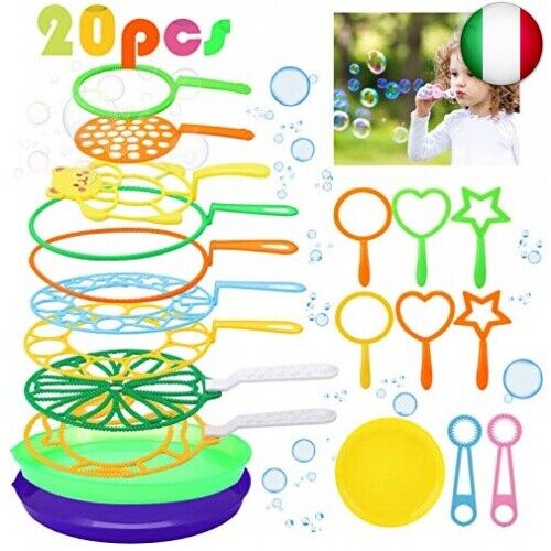 Joyibay Bolle di Sapone, 20PCS Bacchetta A Bolle Impostato Creativo di Bolle di