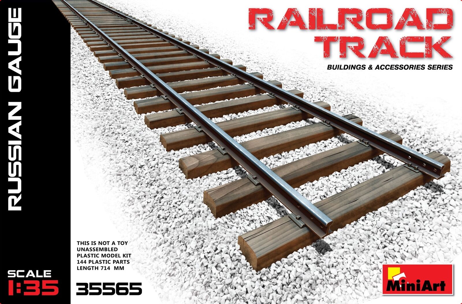 1:35 Miniart Railroad Track (Russian Gauge) Kit MIN35565 Modellino