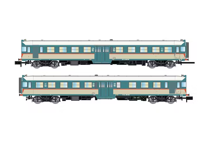 ARNOLD HN2569S SET automotrici Aln 668 Livrea blu/beige DCC SOUND Scala N 1/160