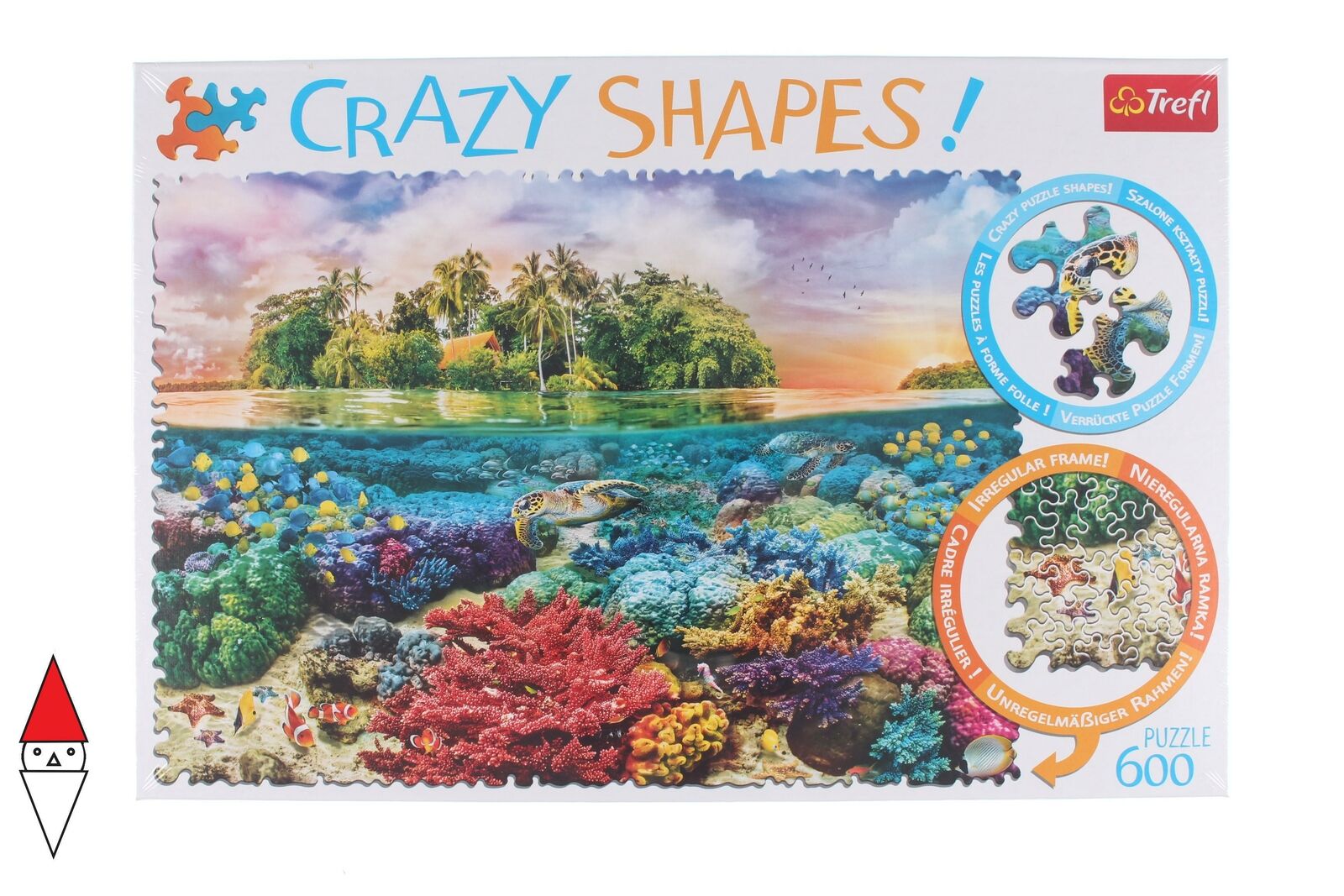 PUZZLE PAESAGGI TREFL MARE E OCEANO CRAZY SHAPES TROPICAL ISLAND 600 PZ