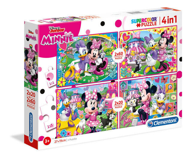 Puzzle 4w1. Supercolor. Myszka Minnie