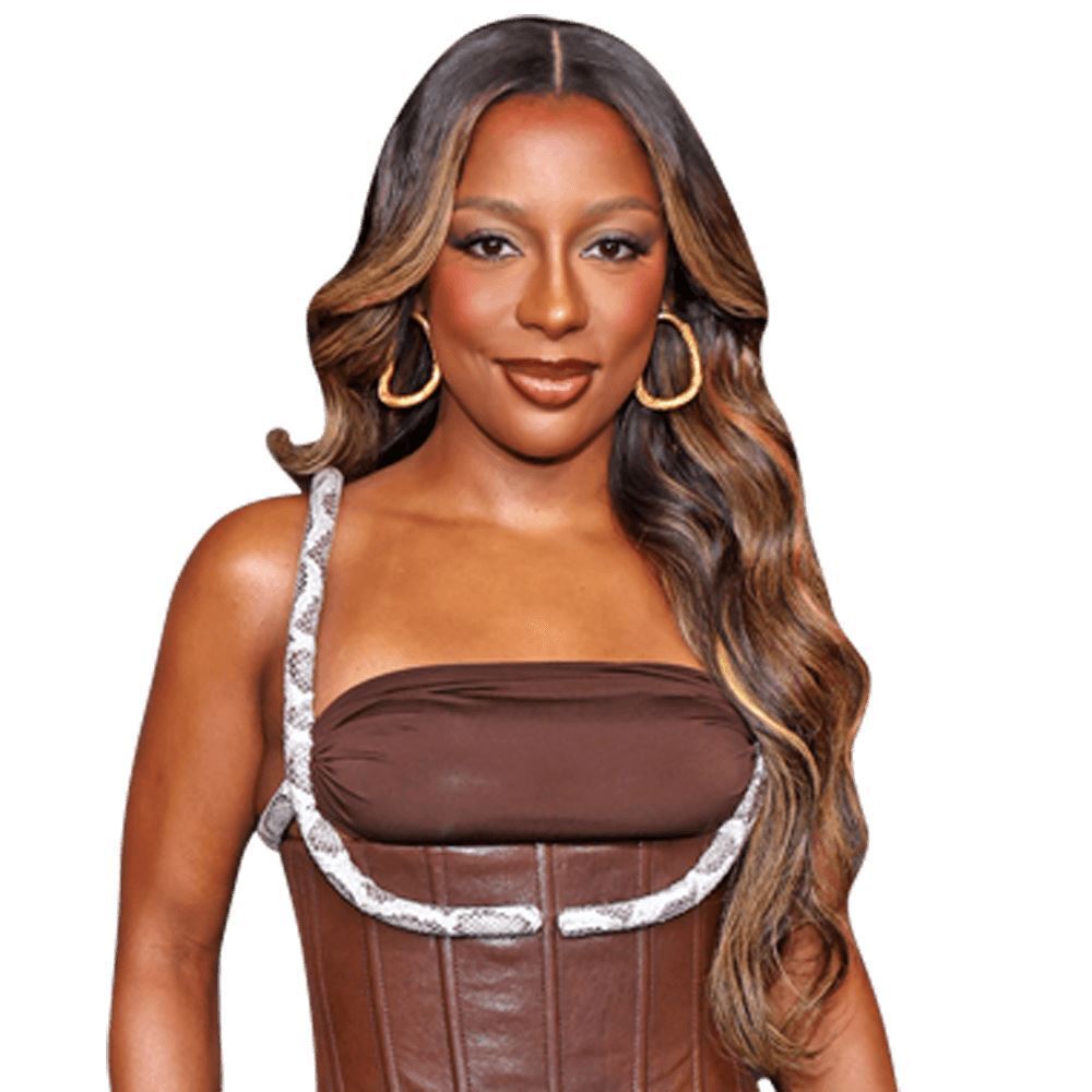 Victoria Monét (Brown Dress) Half Body Buddy Cutout