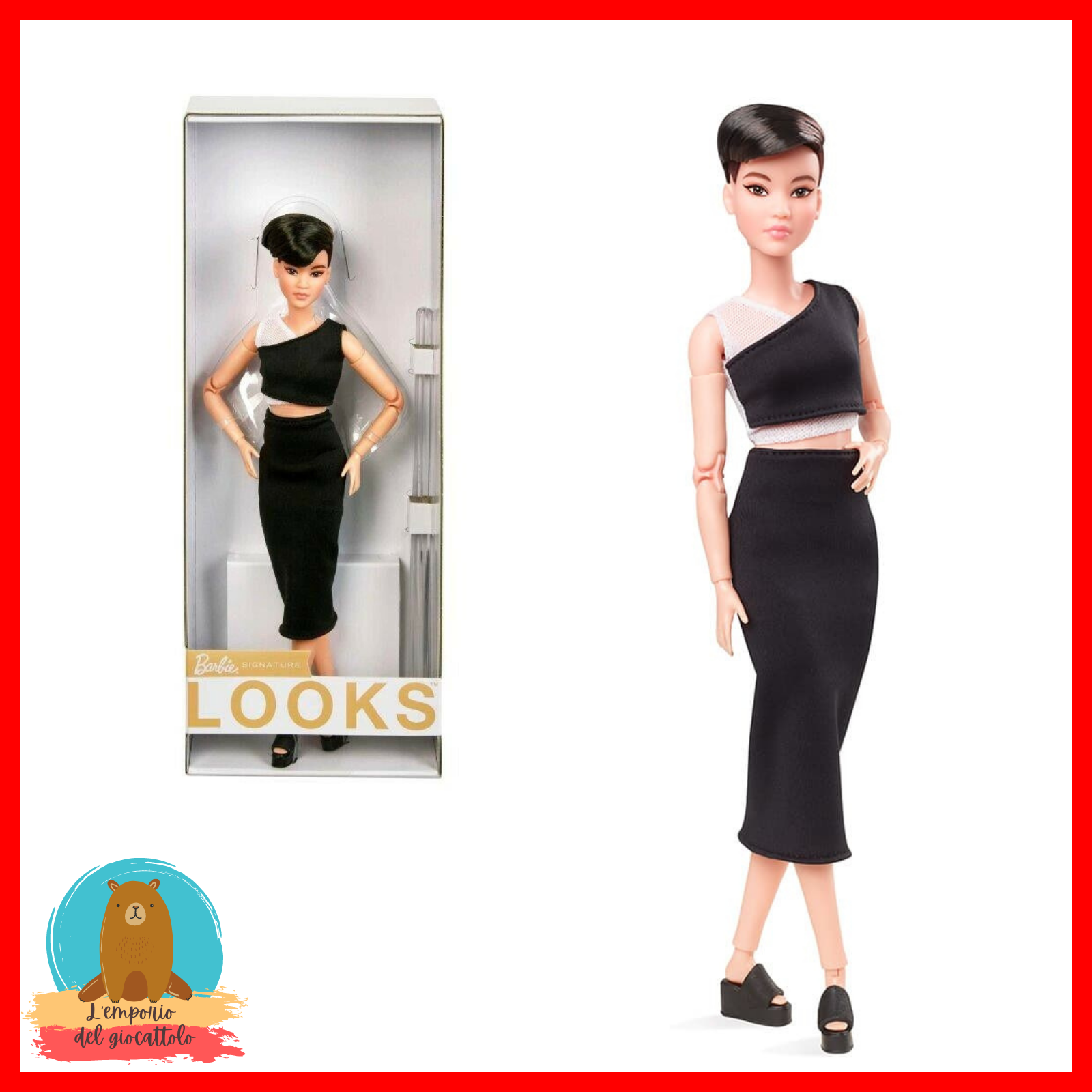 Barbie looks gxb29 mattel signature collezione nuova snodata 2021 nrfb brunette