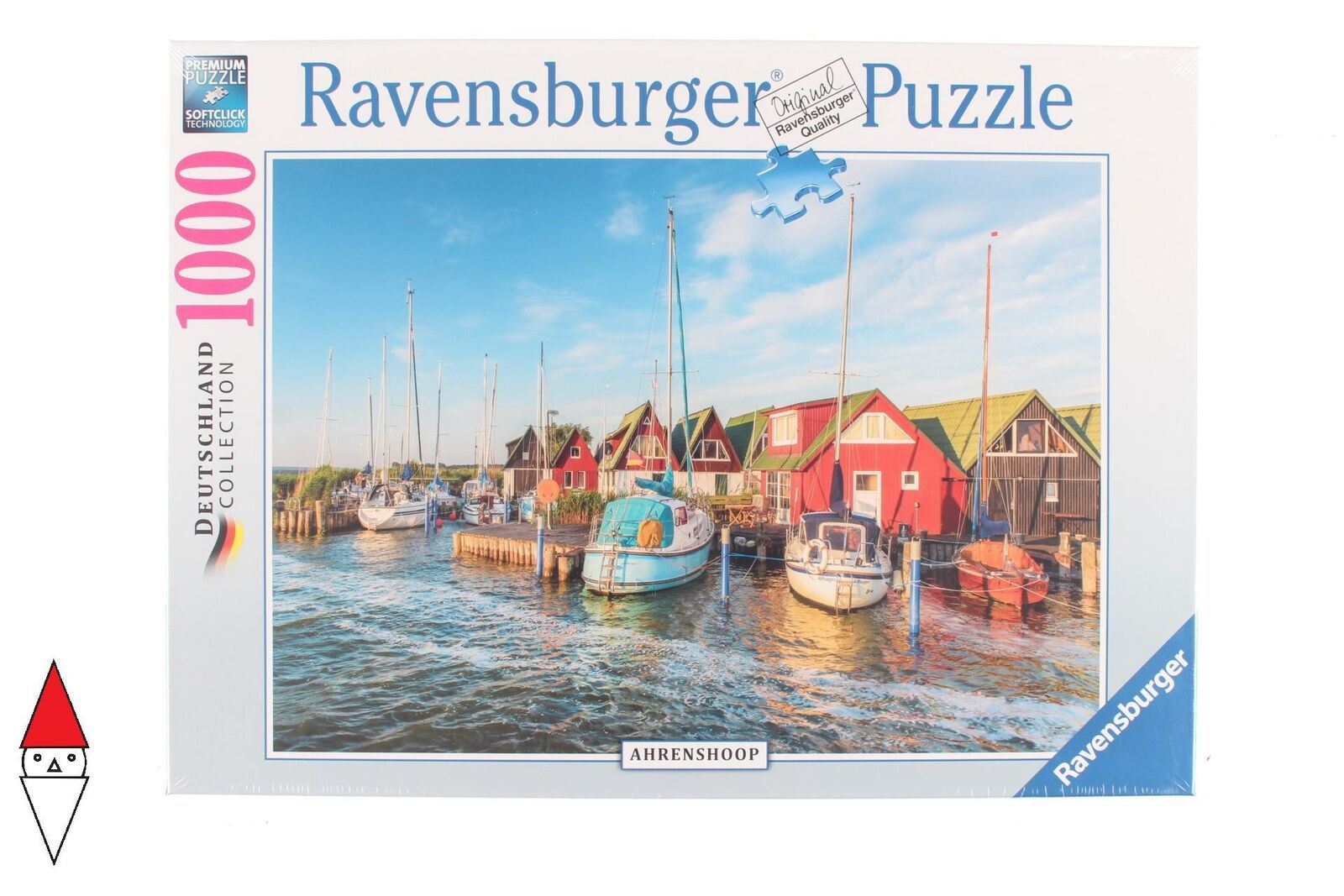 PUZZLE PAESAGGI RAVENSBURGER IL ROMANTICO MONDO PORTUALE DI AHRENSHOOP 1000 PZ