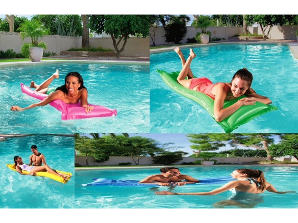 MATERASSINO GONFIABILE MARE PISCINA TINTA UNITA ECO CM. 183X69