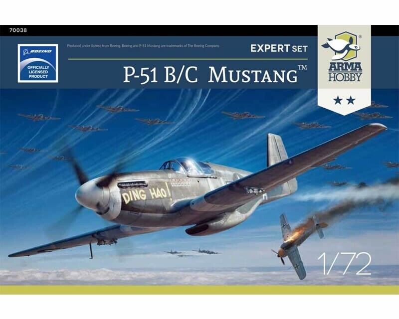 Arma Hobby North American P-51 B/C Mustang Expert Set 1:72 70038 modellismo