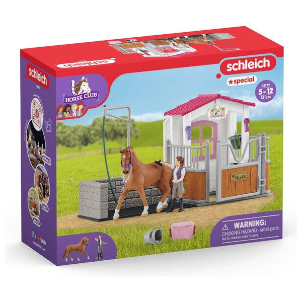 Schleich Horse Club Aire Da Lavaggio Con Box A Cavallo 72177