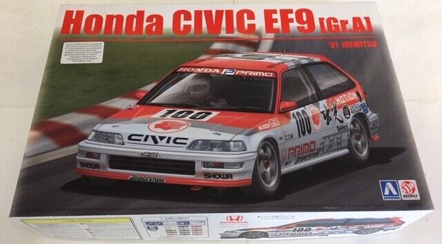 AOSHIMA BEEMAX KIT 1:24 AUTO HONDA CIVIC EF9 GRUPPO A 1991 IDEMITSU  B24018