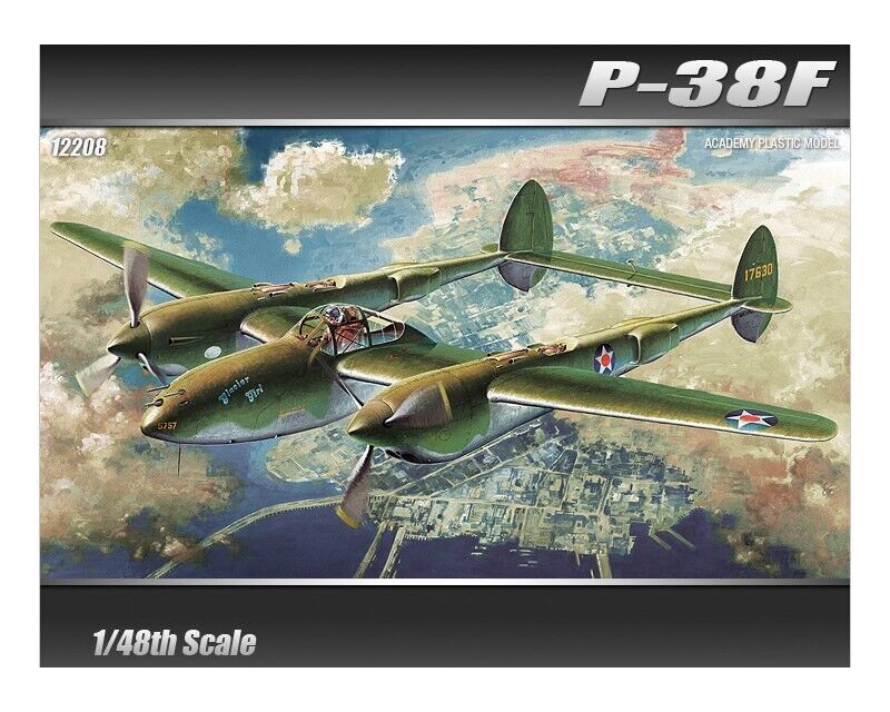 Academy 12208 Lockheed P-38F Lighting Glacier Girl 1:48 modellismo