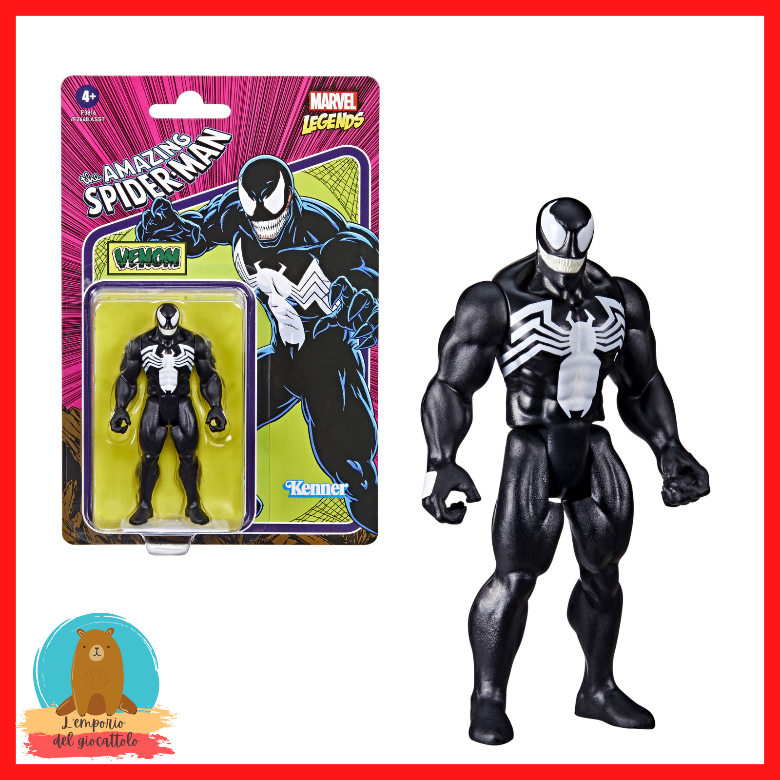 Marvel legends retro VENOM hasbro action figure universe personaggi spiderman