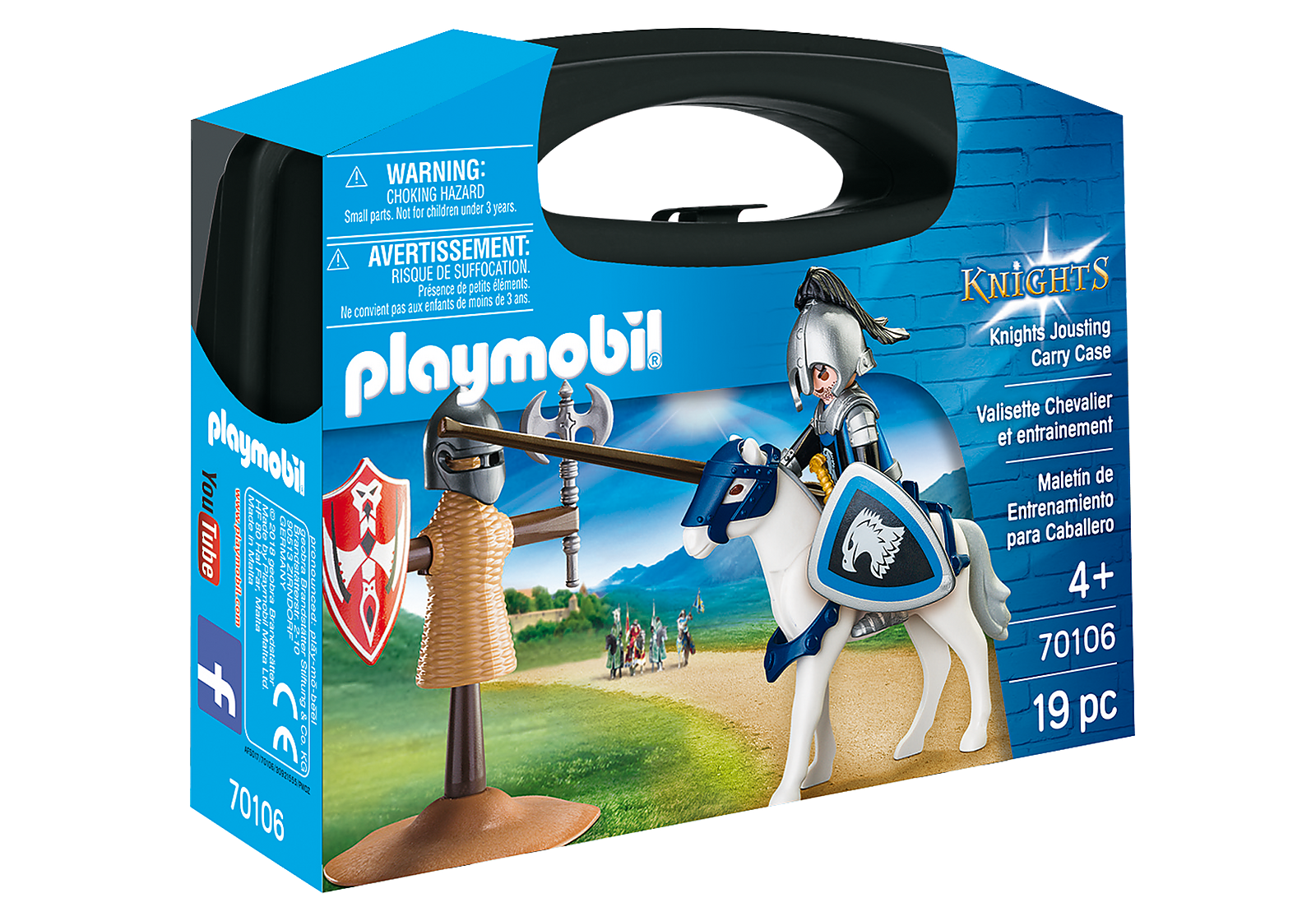 Playmobil Knights Borsa Cavaliere E Allenamento 70106