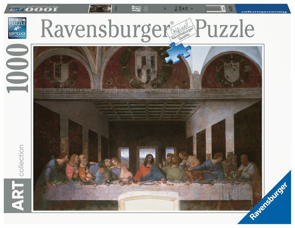 RAVENSBURGER PUZZLE ARTE 1000 PEZZI LEONARDO ULTIMA CENA MISURE 70X50CM    15776