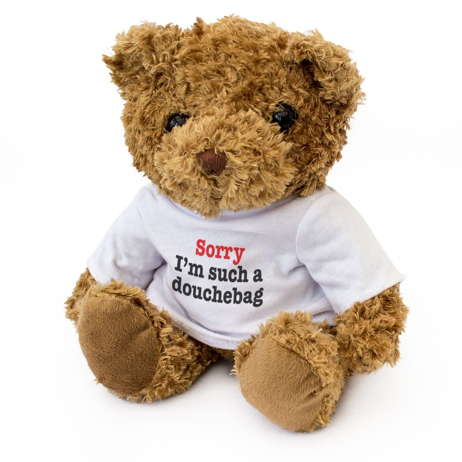 Nuovo - Sorry I'M Such A Douchebag - Orsacchiotto - Carino Morbido - Regalo