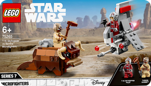 LEGO STAR WARS MICROFIGHTER T-16 SKYHOPPER VS BANTHA ETA' 6+ PZ 198 ART 75265