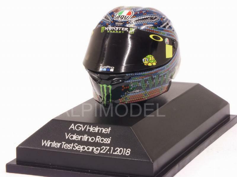 Helmet AGV Winter Test Sepang 2018 Valentino Rossi 1/8  1:8 MINICHAMPS 399180076