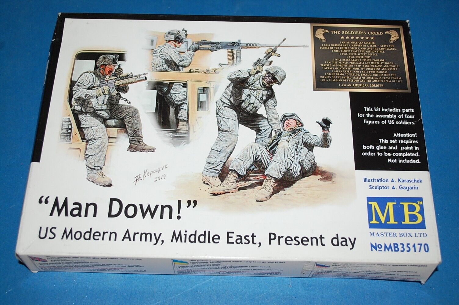 Master Box MB35170 - "Man Down!" US Modern Army Middle East Present Day  1/35
