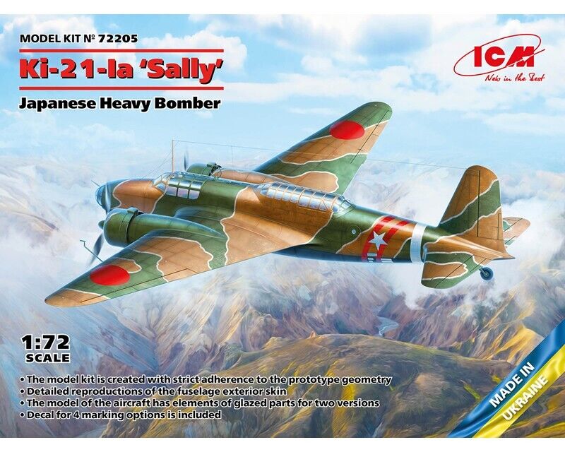 ICM Ki-21-Ia 'Sally' Japanese Heavy Bomber 1:72 72205 modellismo