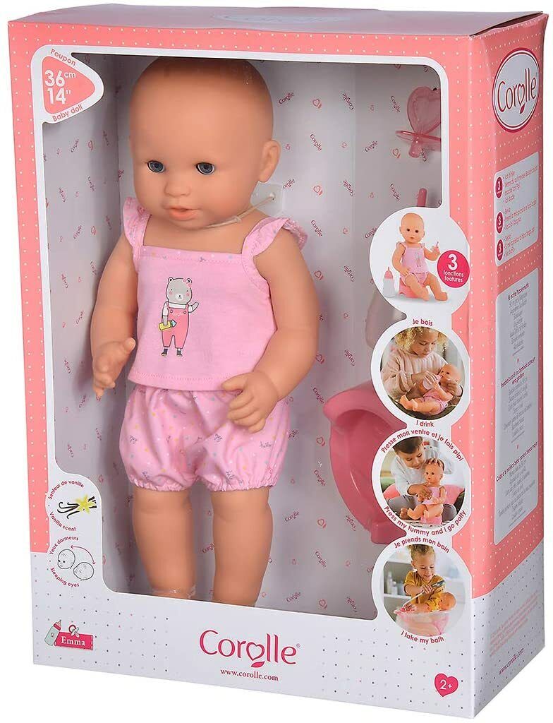 Corolle, Bambola Emma 36 cm beve e bagna, Simba 9000130250