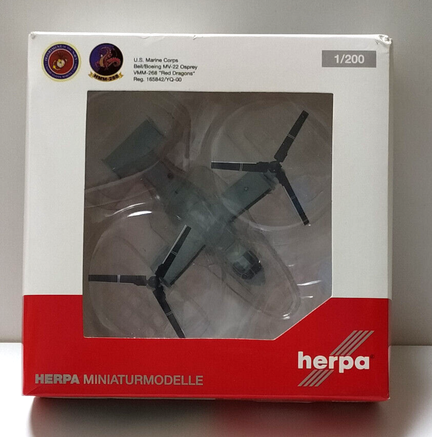 HERPA 1:200 AEREO U.S. MARINE CORPS  BELL/ BOEING MV-22 OSPREY VMM-268    557788