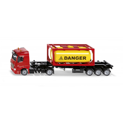 MERCEDES LKW CON CISTERNA "DANGER" 1:50 Siku Camion Die Cast Modellino