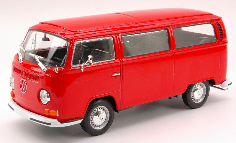 Volkswagen VW Bus T2 1972 Red 1:24 Model 2403 WELLY